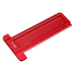Aluminium Alloy TS 3 to 8 Inch Hole Positioning Measuring Ruler Precision Marking T Ruler Scriber Ruler Woodworking Tool Aluminium Alloy TS 3 to 8 Inch Hole Positioning Measuring Ruler Precision Marking T Ruler Scriber Ruler Woodworking Tool
