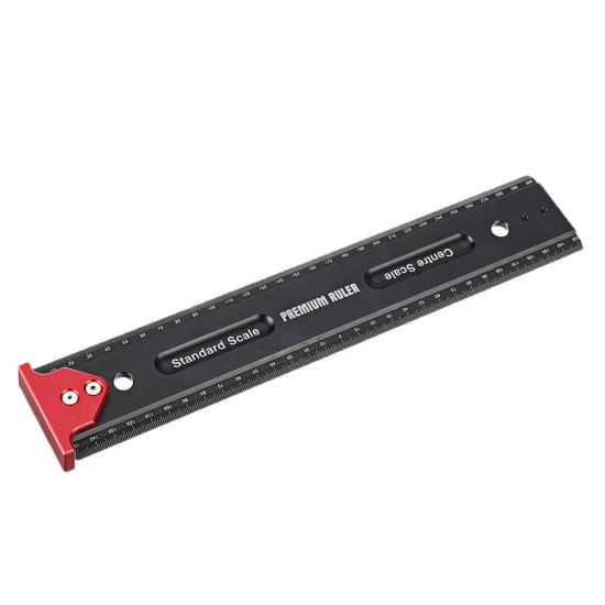 Marking T Ruler Durable Home Scribing Measuring Ruler With Hook Stop Multifunction Carpentry Hand Tools For Woodworking Portable Rectangle