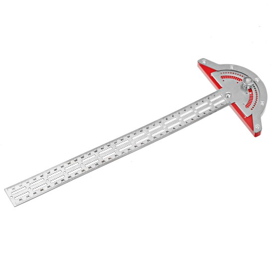 Stainless Steel Edge Ruler Protractor Woodworking Ruler Angle Measuring Tool Precision Carpenter Tool