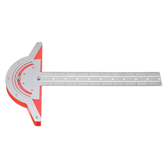 Woodworkers Edge Rule Efficient Protractor Edge Ruler Stainless Steel Measuring Ruler Scale Plastic Caliper Carpentry Tool