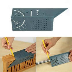 Woodworking 3D Mitre Angle Measuring Square Size Measure Tool Angle Ruler Hole-Positioning Gauge 45/90 Degree T Ruler Woodworking 3D Mitre Angle Measuring Square Size Measure Tool Angle Ruler Hole-Positioning Gauge 45/90 Degree T Ruler
