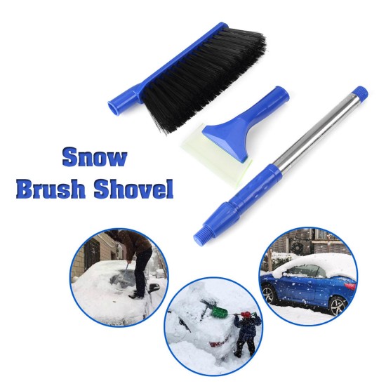 2 in 1 Retractable Snow Brush with Ice Scraper Snow Removaling Shovel Tools