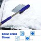 2 in 1 Retractable Snow Brush with Ice Scraper Snow Removaling Shovel Tools