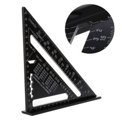 7 Inch Aluminum Triangle Ruler Square Rafter Angle Miter Protractor Measuring 7 Inch Aluminum Triangle Ruler Square Rafter Angle Miter Protractor Measuring