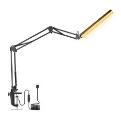 USB 5X Folding Magnifier Table Clamp Soldering Third Hand Tool 3 Colors LED Illuminated Lamp Magnifying Glass USB 5X Folding Magnifier Table Clamp Soldering Third Hand Tool 3 Colors LED Illuminated Lamp Magnifying Glass