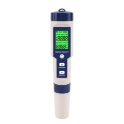 EZ-9909A 5 in 1 TDS/EC/PH/Salinity/Temperature Meter Digital Water Quality Monitor Tester for Pools, Drinking Water, Aquariums EZ-9909A 5 in 1 TDS/EC/PH/Salinity/Temperature Meter Digital Water Quality Monitor Tester for Pools, Drinking Water, Aquariums