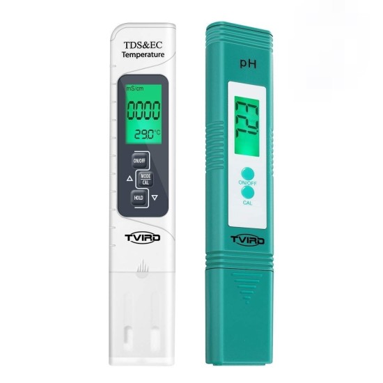 PH0-14 LCD Digital PH Meter + 3 in 1 TDS-EC Water Purity Hydroponic Water Tester Pen