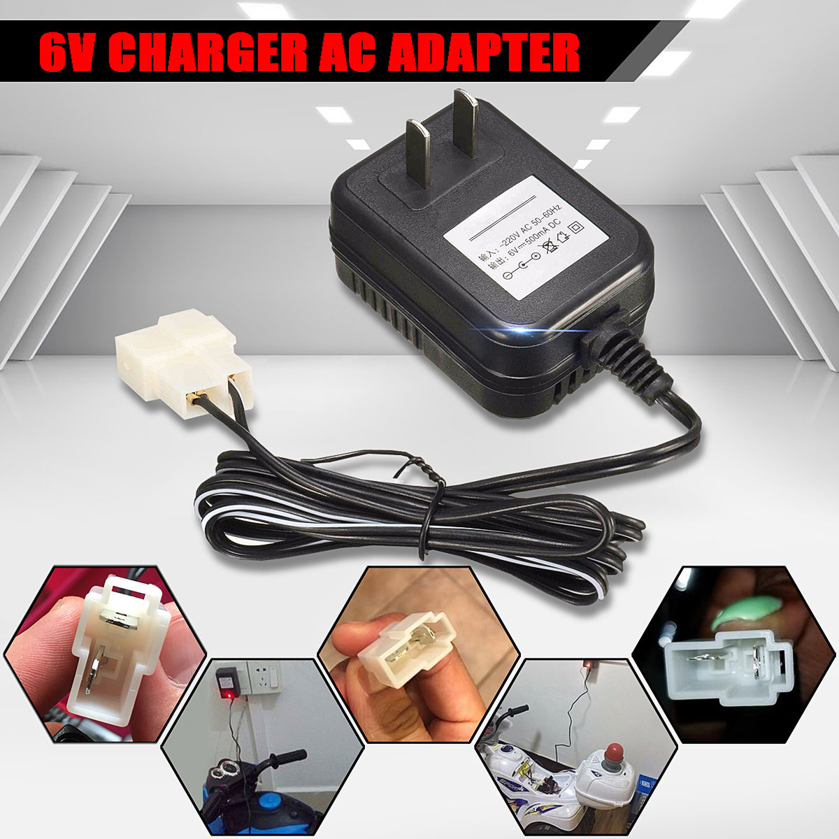 Wall-Charger-AC-Adapter-for-KID-TRAX-ATV-Quad-6V-Battery-Powered-Ride-1363257-2