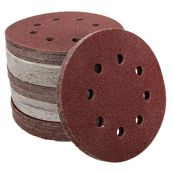 100pcs-125mm-8-Holes-Abrasive-Sand-Discs-60-240-Grit-Sanding-Papers-1070842-2