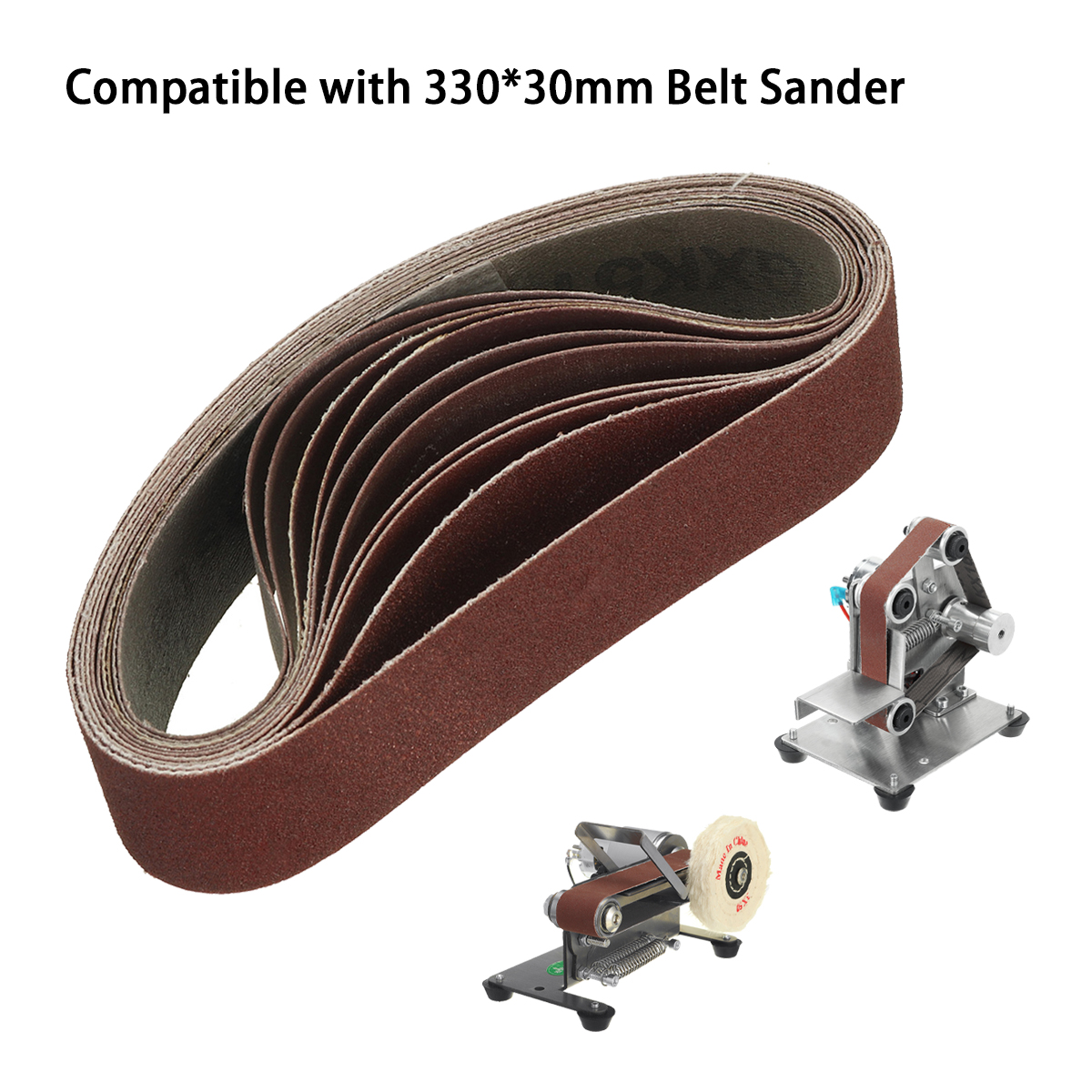 330x30mm-10Pcs-120-320-600-800-1000-Grits-Belt-Sander-Sanding-Belts-for-Angle-Grinder-1940876-3