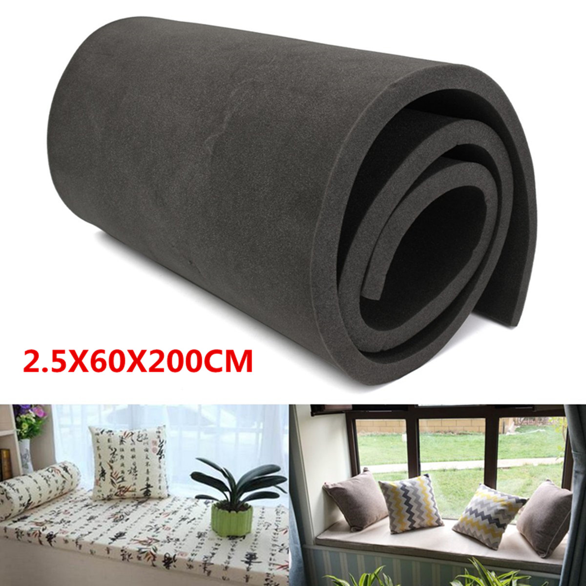 200x60x25cm-Cushion-Foam-Rubber-Replacement-Seat-Firm-Polyurethane-Foam-1213138-1