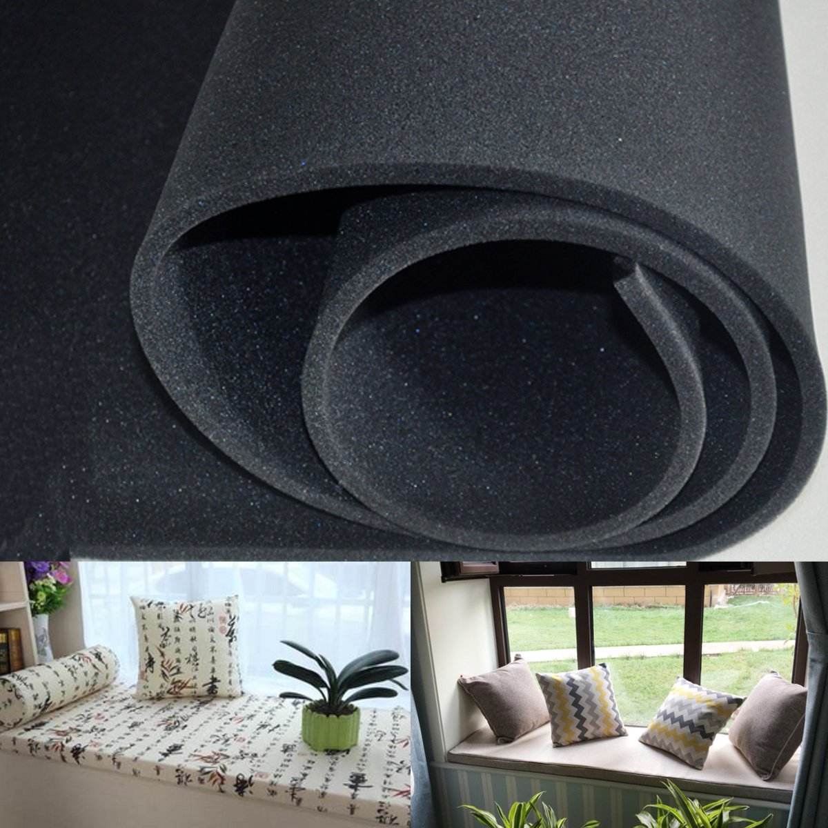 200x60x25cm-Cushion-Foam-Rubber-Replacement-Seat-Firm-Polyurethane-Foam-1213138-9