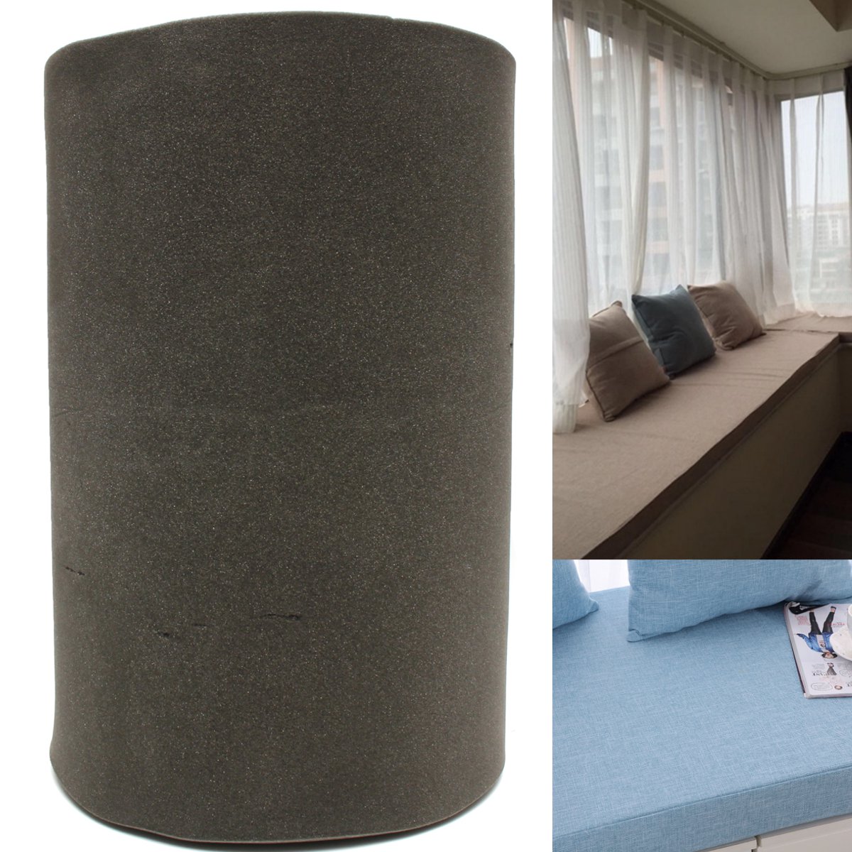 200x60x5cm-Black-High-Density-Seat-Foam-Cushion-Sheet-Replacement-Upholstery-Cushion-Foam-Pads-1333564-8