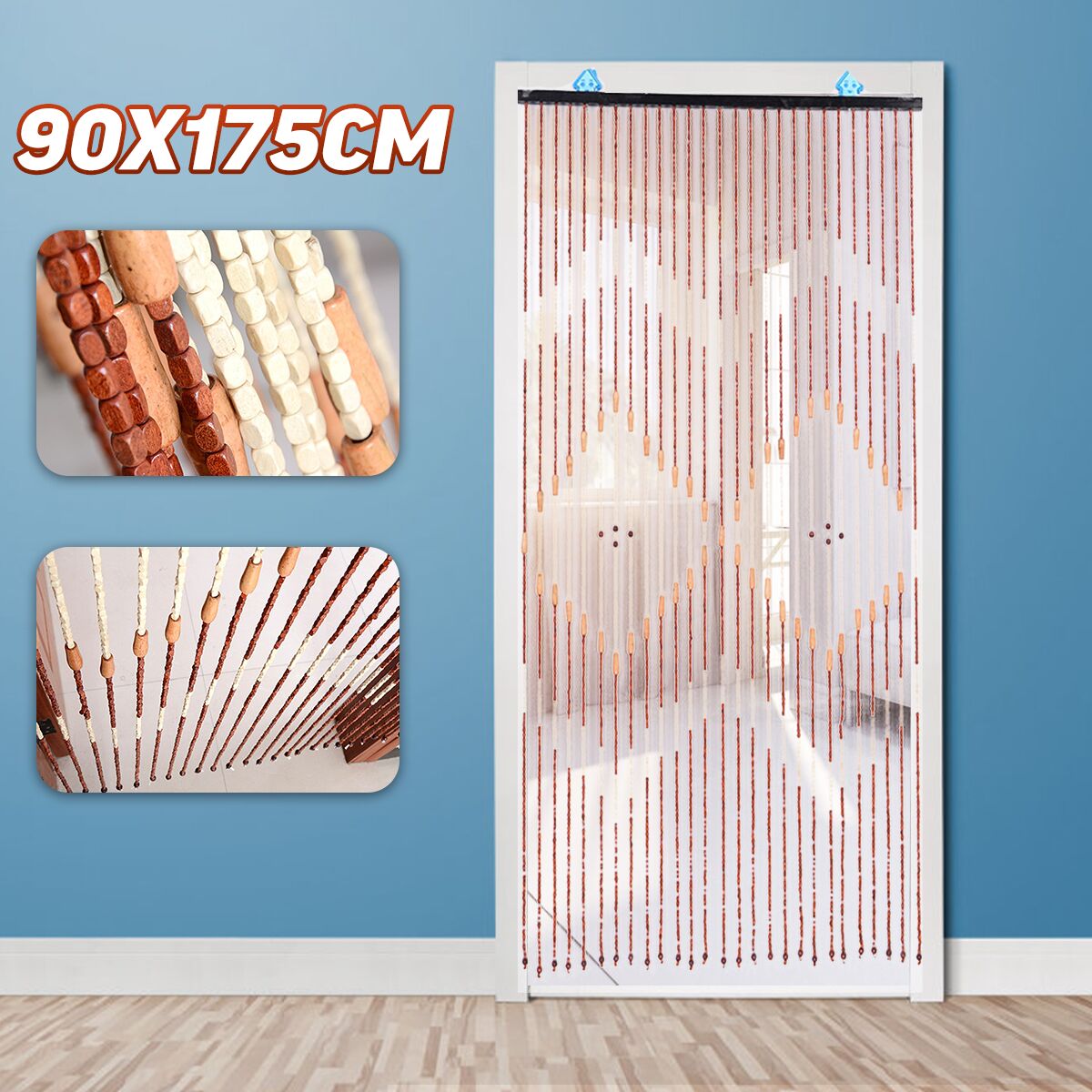 90x175cm-27Line-Wooden-Bead-Curtains-Fly-Screen-Porch-Bedroom-Living-Room-Divider-1599032-1
