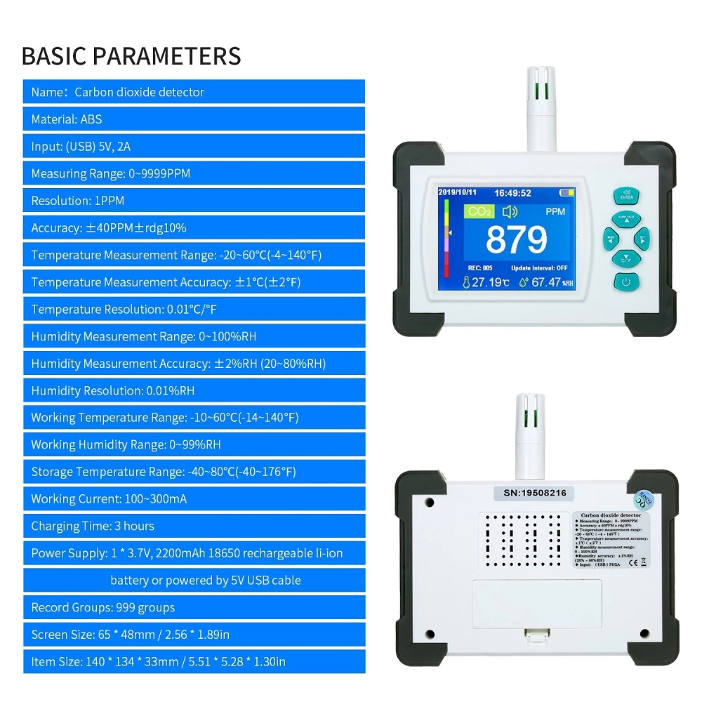 Upgraded-SR-510A-Carbon-Dioxide-Monitor-with-Rechargeable-Battery-Portable-CO2-Meter-Tester-CO2-Sens-1624599-8