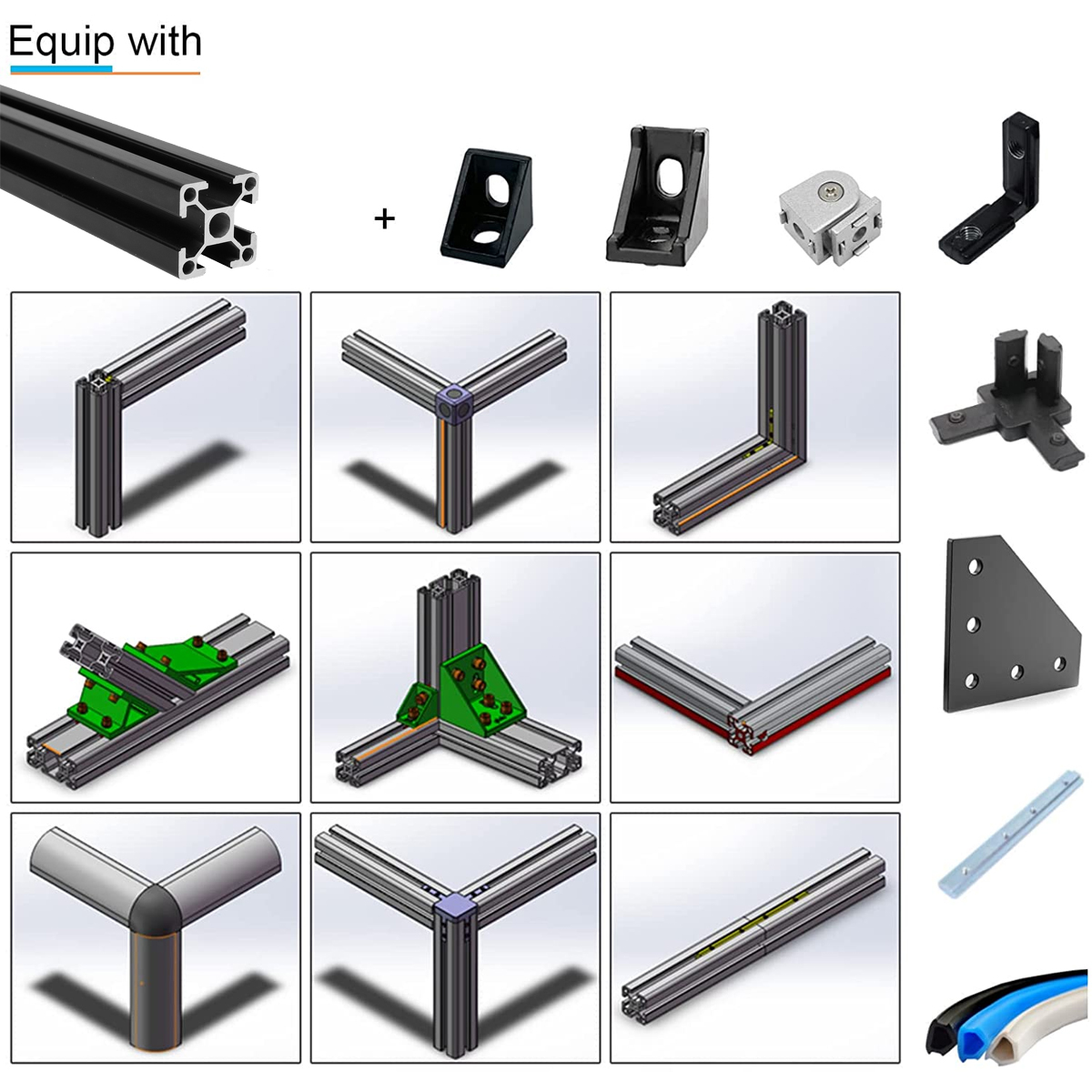 100-1200mm-Length-2020-T-Slot-Aluminum-Profiles-Extrusion-Frame--For-CNC-Stands-1940898-4