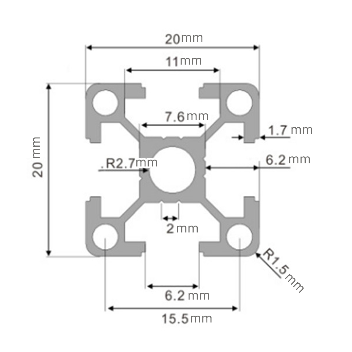 100-1200mm-Length-2020-T-Slot-Aluminum-Profiles-Extrusion-Frame--For-CNC-Stands-1940898-8