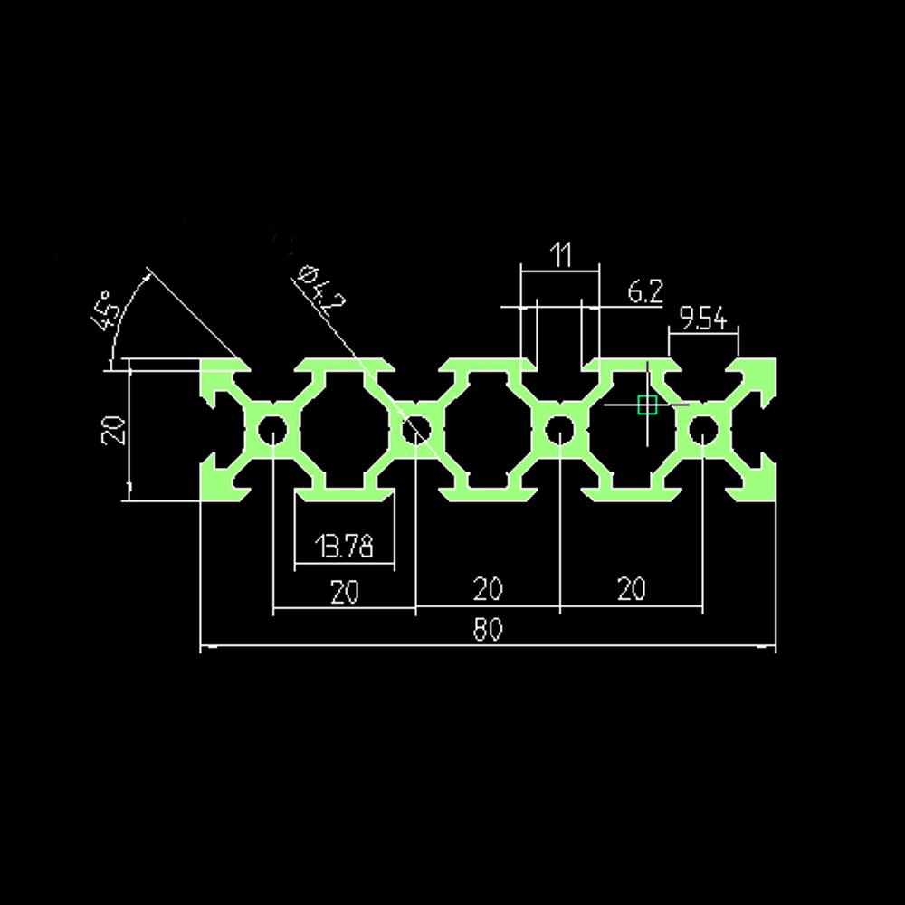 Machifit-200-1000mm-Black-2080-V-Slot-Aluminum-Profile-Extrusion-Frame-for-CNC-Tool-DIY-1342019-9