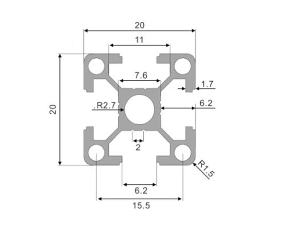 Machifit-Silver-100-1300mm-2020-T-slot-Aluminum-Extrusions-Aluminum-Profiles-Frame-for-CNC-Laser-Eng-1484401-6