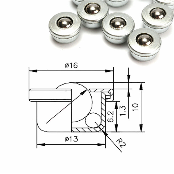 10pcs-8mm-Diameter-Ball-Metal-Transfer-Bearing-Unit-Conveyor-Roller-CY-8H-Ball-Bearing-1053879-1