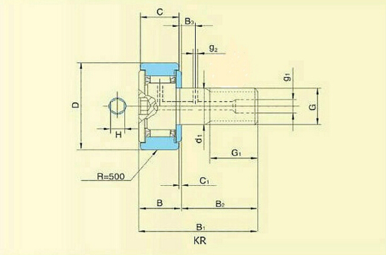 CF3KR10-M3X05-10mm-Cam-Follower-Bolt-type-Needle-Roller-Bearing-1049664-9