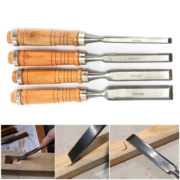 4Pcs-8121620mm-Woodwork-Carving-Chisels-Tool-Set-For-Woodworking-Carpenter-1057662-2
