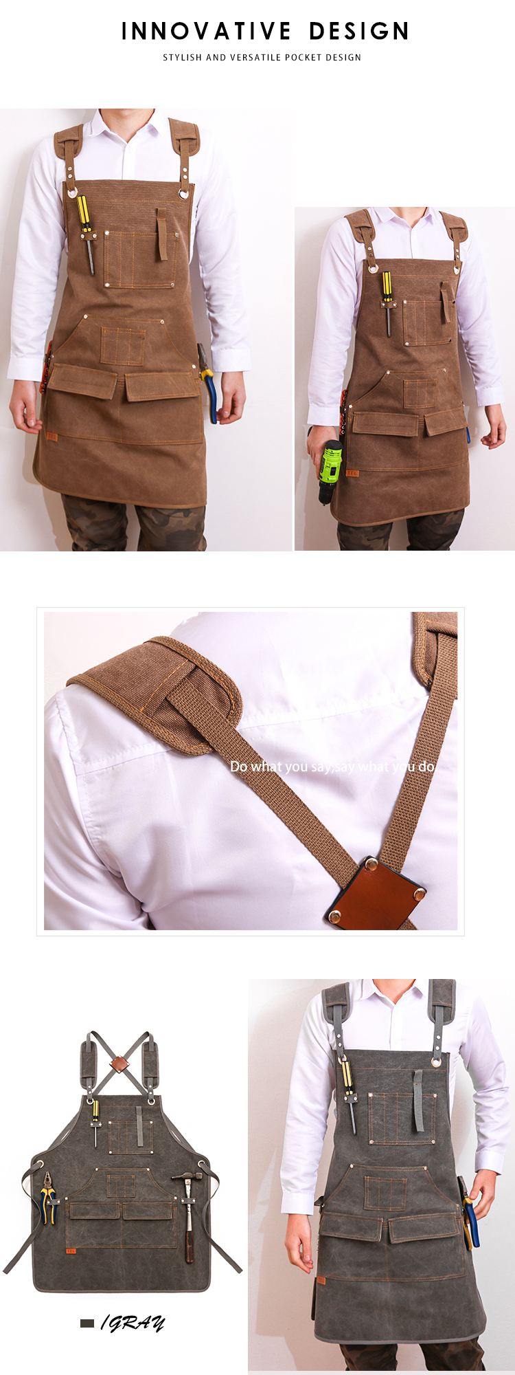 Durable-Work-Apron-Heavy-Duty-Waxed-Unisex-Canvas-Work-Apron-with-Tool-Pockets-Cross-Back-Straps-Adj-1772479-5