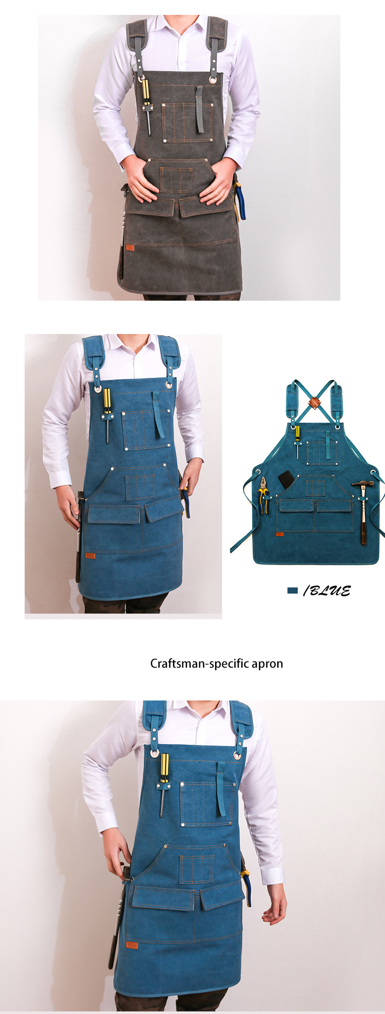 Durable-Work-Apron-Heavy-Duty-Waxed-Unisex-Canvas-Work-Apron-with-Tool-Pockets-Cross-Back-Straps-Adj-1772479-6