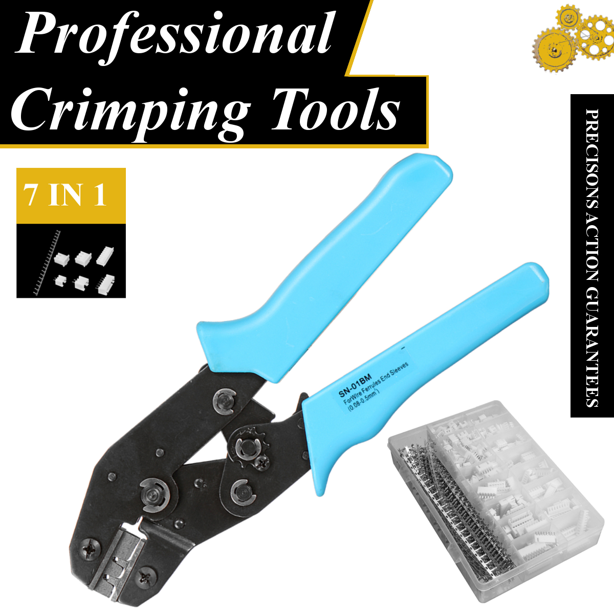 Excellwayreg-900pcs-JST-XH-254mm-Wire-Connector-Terminal-Kit-Crimping-Tool-Crimper-Plier-Set-1308341-1