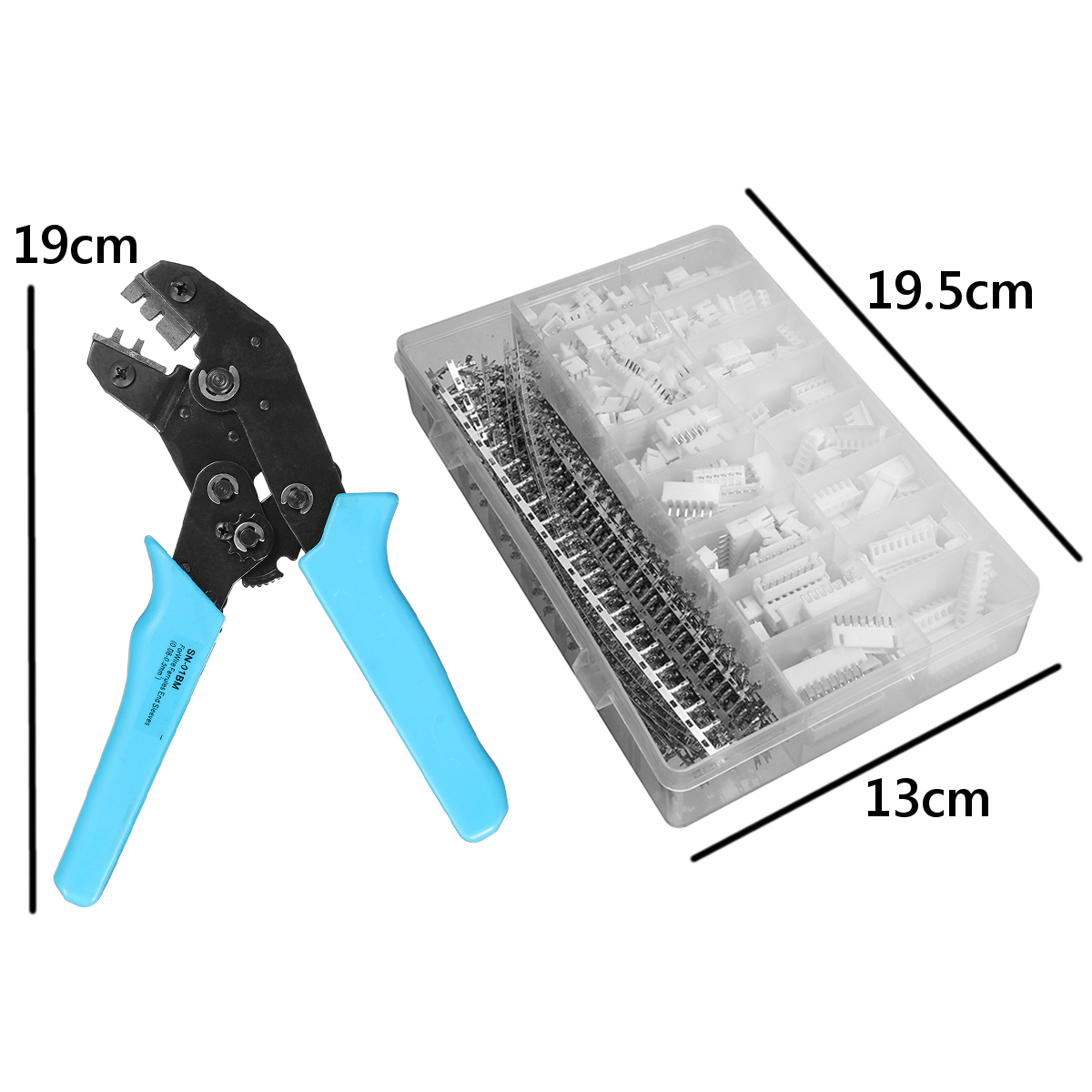 Excellwayreg-900pcs-JST-XH-254mm-Wire-Connector-Terminal-Kit-Crimping-Tool-Crimper-Plier-Set-1308341-9