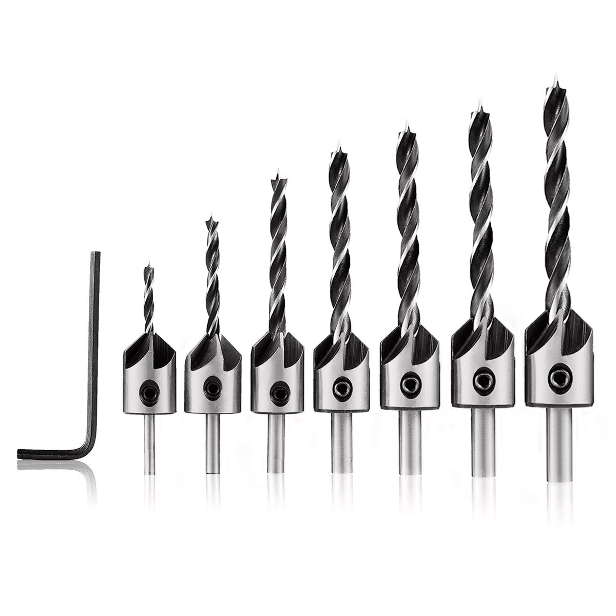 7pcs-5-Flute-Countersink-Drill-Bit-Set-3-10mm-Carpentry-Reamer-Steel-Woodworking-Chamfer-1314250-9