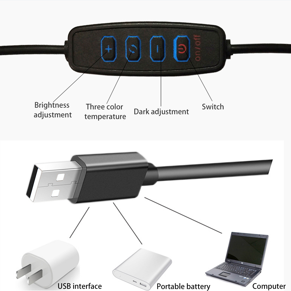8X-Illuminated-Magnifier-USB-3-Colors-LED-Glass-Table-LampSkincare-Beauty-Tool-1653994-7