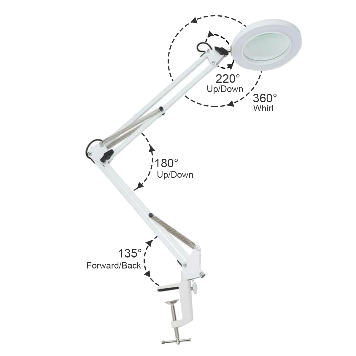 AU-Large-Lens-ed-Lamp-Desk-Magnifier-5x-Magnifying-Glass-w-Clamp-LED-1781903-6