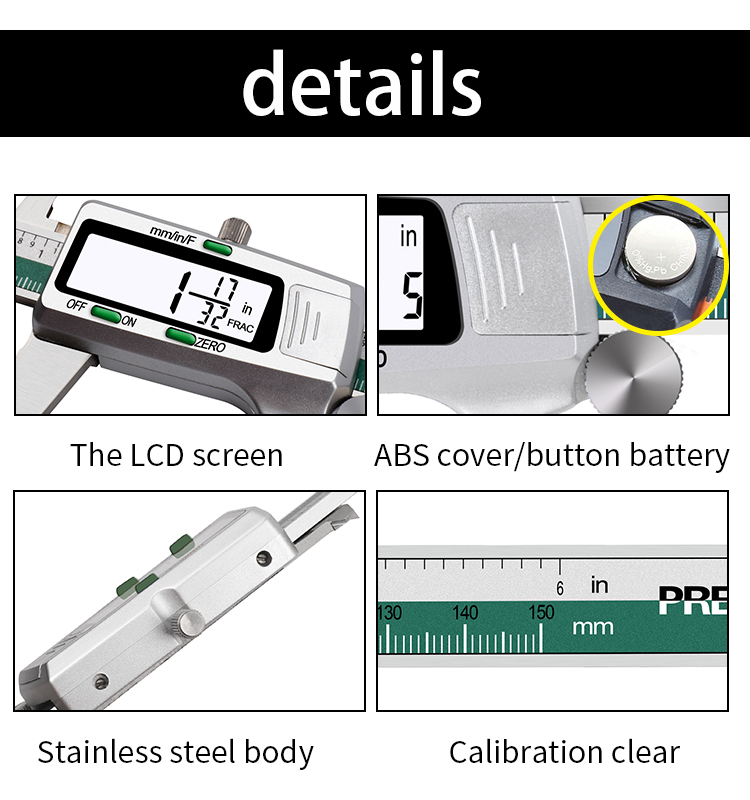 DANIU-Digital-Stainless-Steel-Caliper-150mm-6-Inches-InchMetricFractions-Conversion-001mm-Resolution-1585447-5