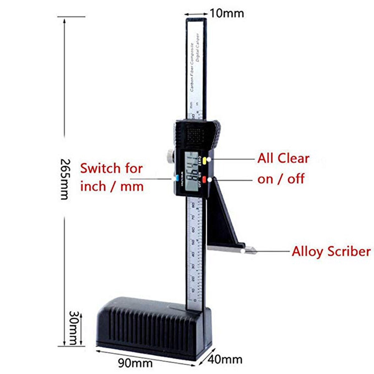 Digital-Height-Gauge-150mm-6-Vernier-Caliper-Micrometer-Electronic-Measurement-1571282-8