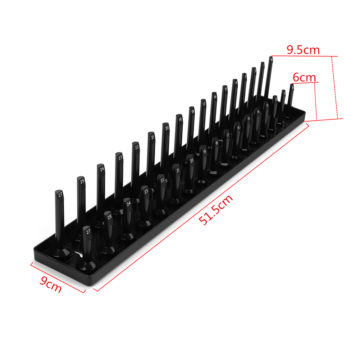 12-Inch-Metric-34-Slot-Socket-Rack-Storage-Rail-Tray-Holder-Shelf-Organizer-Machinery-Parts-1297969-1