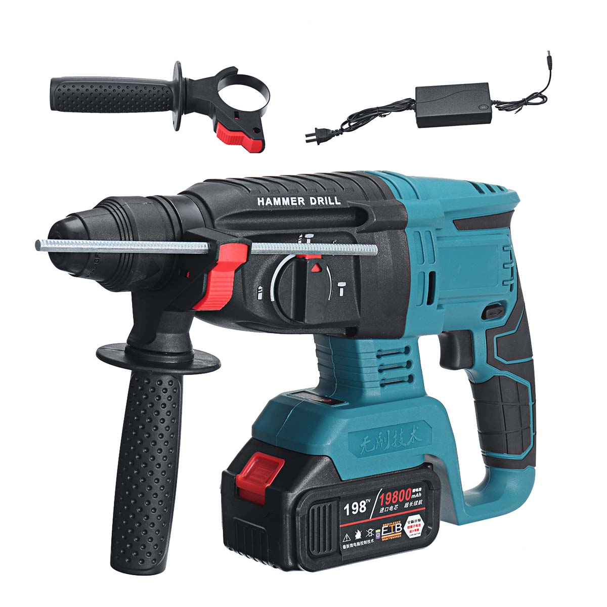 100-240V-21V-Brushless-Electric-Hammer-Heavy-Duty-Electric-Rotary-Hammer-Drill-No-load-Speed-Tool-1744302-10