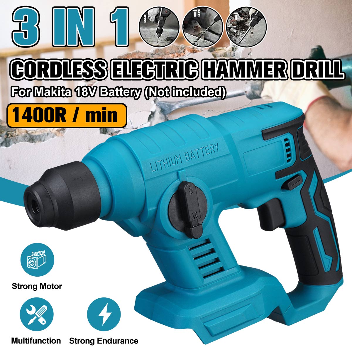 2-Modes-Cordless-Brushless-SDS-Plus-Rotary-Hammer-Drill-Tool-For-Makita-18V-Battery-1791018-2