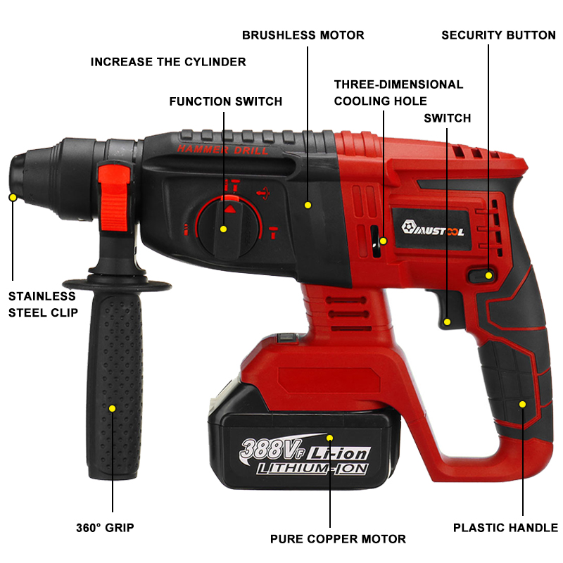 26mm-22900mAh-Cordless-Brushless-Electric-Keyed-Rotary-Hammer-Power-Impact-Drill-1940896-2