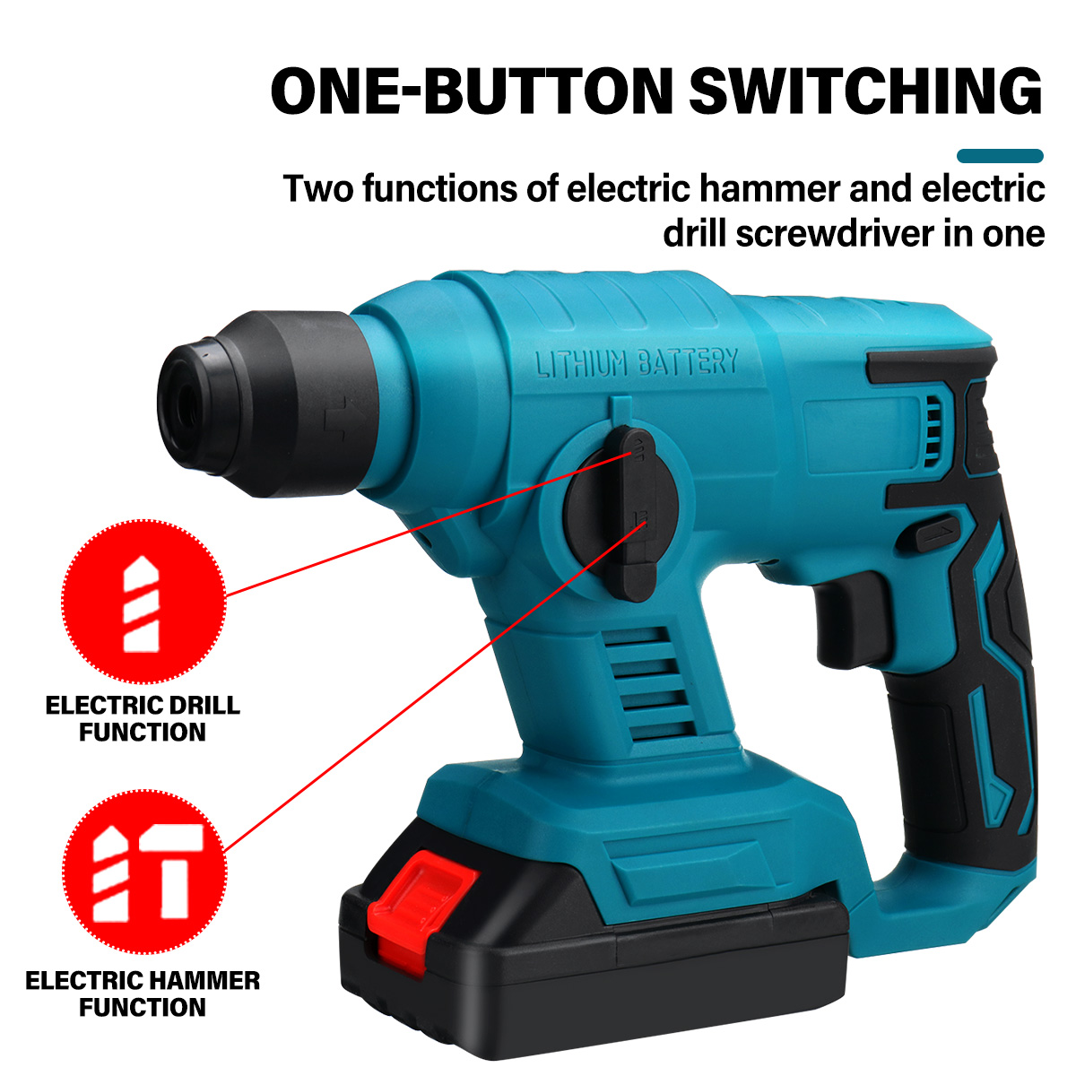 500W-10000RPM-Brushless-Cordless-Electric-Hammer-Handheld-Flat-Drill-with-Battery-1943453-3
