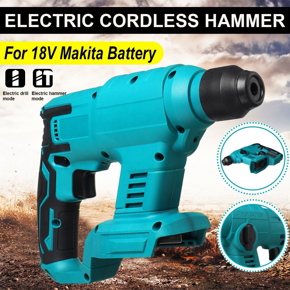 Cordless-Electric-Hammer-Drill-Granite-Brick-Wall-Hammer-For-Makita-18V-Battery-1783168-2