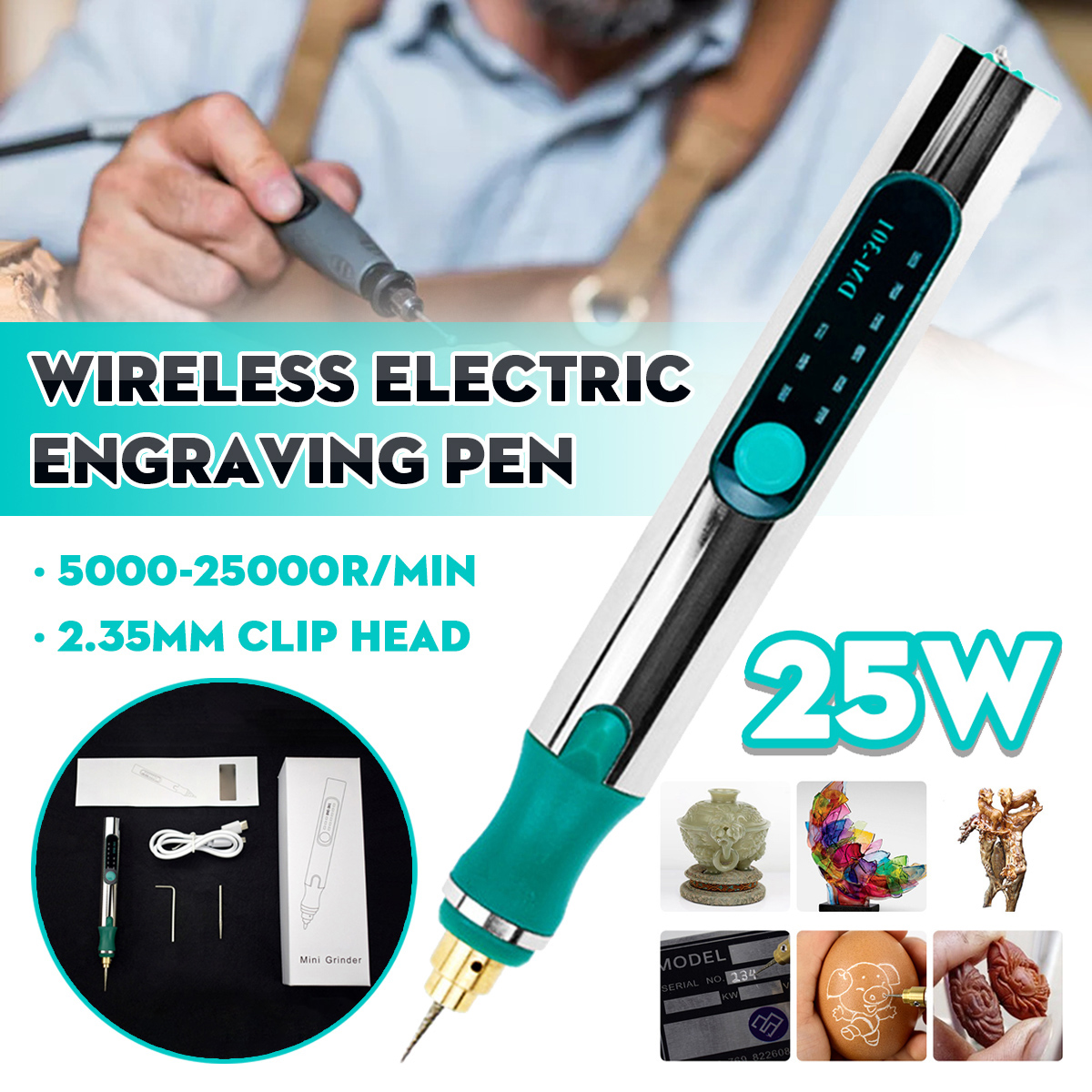 25000RPM-Portable-Mini-Electric-Grinder-3-Gears-Carving-Rotary-Pen-Drill-Engraving-Grinding-Tool-W-B-1875157-2