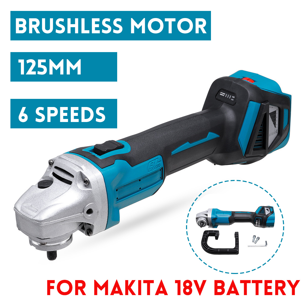 Brushless-Angle-Grinder-6-Speeds-Electric-Polishing-Grinding-Tool-For-Makita-18V-Battery--125mm-Grin-1876245-3