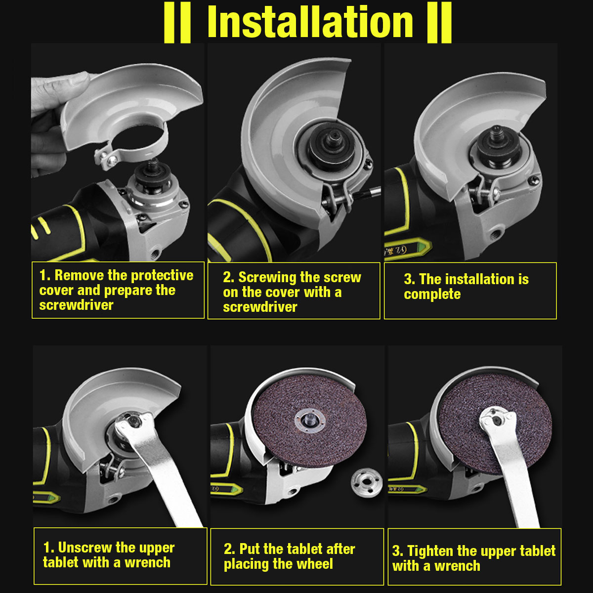 Drillpro-388VF-100mm125mm-Brushless-Angle-Grinder-Rechargeable-Electric-Cutting-Grinding-Tool-W-12-B-1861855-5