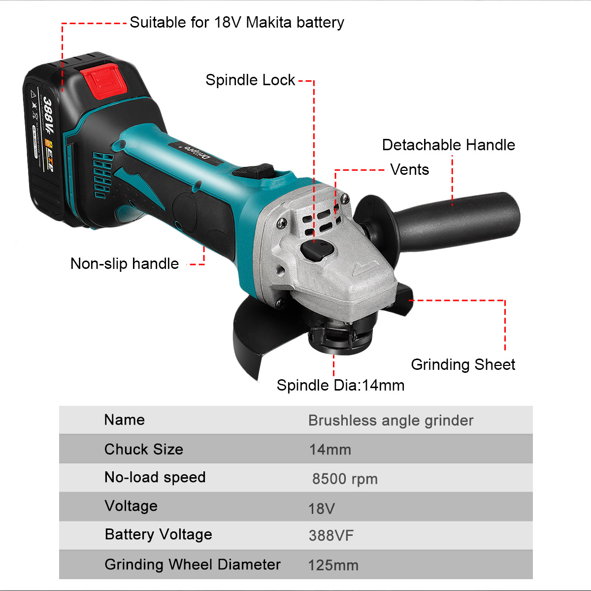 Drillpro-388VF-125mm-BlueBalck-Brushless-Motor-8500rpm-800W-Compact-Lithium-Electric-Polisher-1962696-2