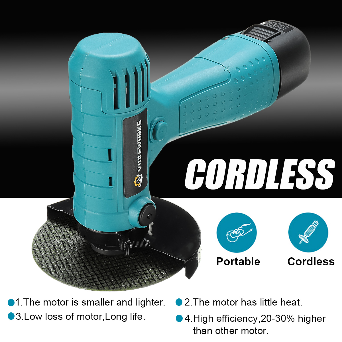 VIOLEWORKS-168V-Mini-Angle-Grinder-Cordless-Polishing-Grinding-Machine-Electric-Power-Tools-W-12-Bat-1866703-4