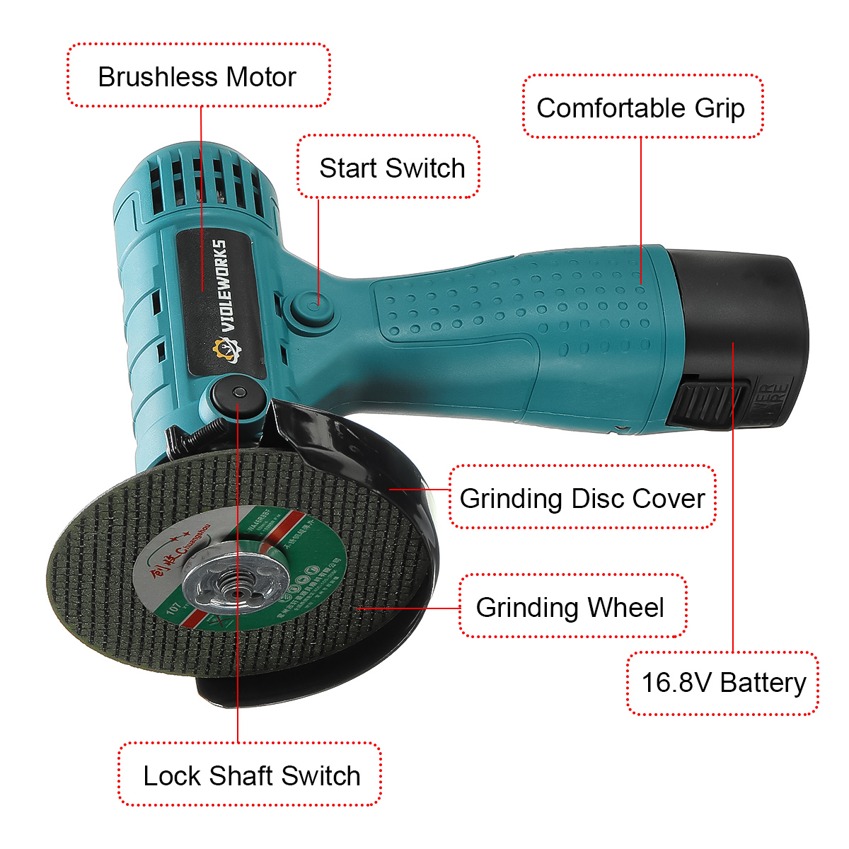 VIOLEWORKS-168V-Mini-Angle-Grinder-Cordless-Polishing-Grinding-Machine-Electric-Power-Tools-W-12-Bat-1866703-5