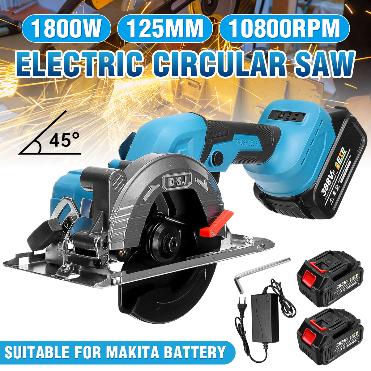 Electric-Circular-Saw-388VF-125mm-Saw-Blade-Brushless-Multi-Angle-Cutting-Suitable-With-18v-Battery-1941553-1