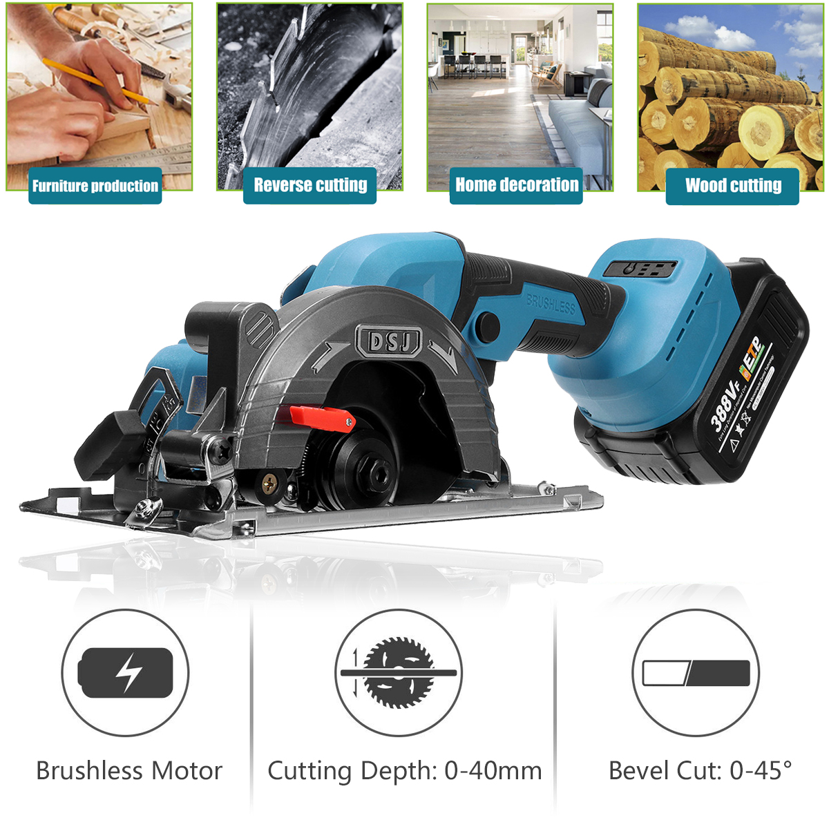 Electric-Circular-Saw-388VF-125mm-Saw-Blade-Brushless-Multi-Angle-Cutting-Suitable-With-18v-Battery-1941553-5