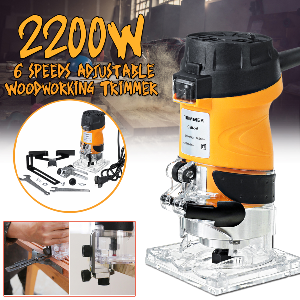 220V-2200W-635mm-Electric-Handheld-Machine-Trimmer-6-Gear-Adjustable-Woodworking-Palm-Router-Wood-Ca-1625377-3